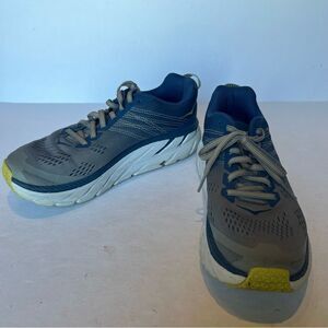 Hoka OneOne Women's Clifton 6 Running Shoes Blue/Gray Lace Up size 6.5